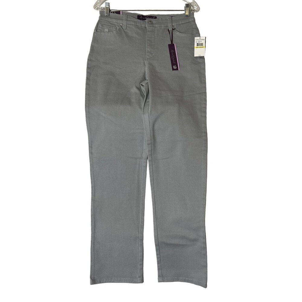 NWT Gloria Vanderbilt Amanda Gray Jeans Size 6 Average Classic Tapered Leg Mid-R